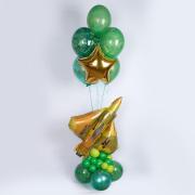 Шарф на день защитника с военным самолетом на 7 мая,9 мая, 23 февраля