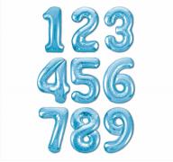 Шар цифра голубая SH-100212