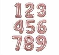 Шар цифра розовое золото SH-100214