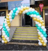 Арка из шаров золото серебро SH-100828