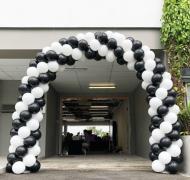 Арка из шаров чернобелая SH-100822