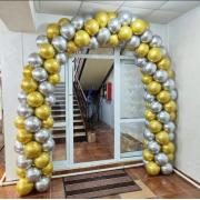 Арка из шаров золото серебро SH-100819