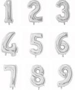 Шар цифра серебро SH-100090