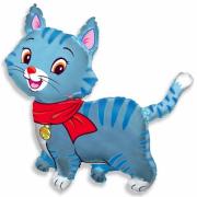 Фольгированный шар Котик голубой SH-100591