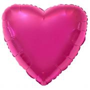 Фольгированное cердце фуксия SH-100392