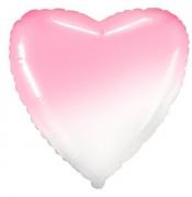 Фольгированное cердце градиент розовое SH-100320