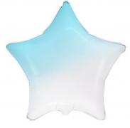 Фольгированная звезда  градиент голубой SH-100318
