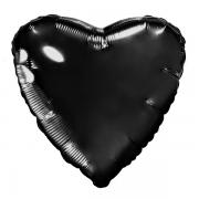 Фольгированное cердце черное SH-100384