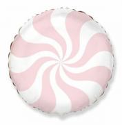 Фольгированный шар карамель-леденец розовый SH-100415