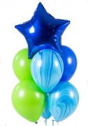 Набор  ярких  шаров синего и зеленого цвета SH-100684