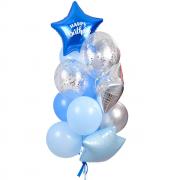 готовый набор шаров в голубых оттенках SH-100077