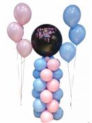 Гендерный шар и 2 букета  SH-100081