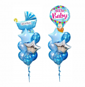 Набор из 2 фонтанов  шаров на выписку для мальчика SH-100062