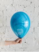 Шар  с гелием супер агат голубой SH-100336
