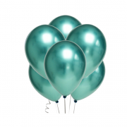 Шар  с гелием хром ззеленый SH-100307