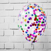 Шар с гелием прозрачный с конфетти ассорти SH-100327
